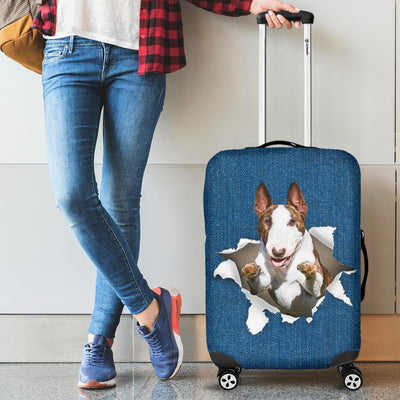 Bull Terrier Torn Paper Luggage Covers