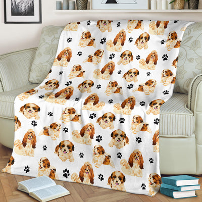 Shih Tzu Paw Blanket