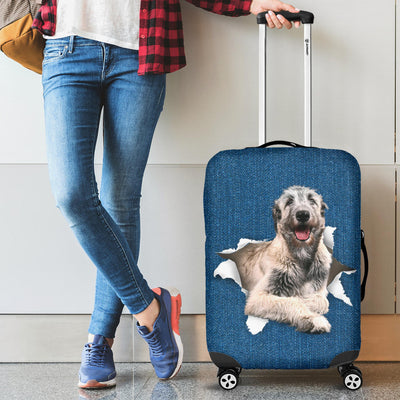 Irish Wolfhound Torn Paper Luggage Covers