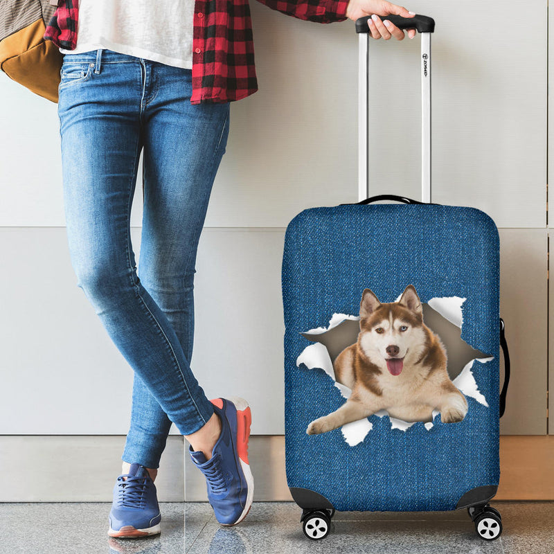 Husky Torn Paper Luggage Covers