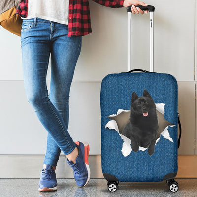 Schipperke Torn Paper Luggage Covers