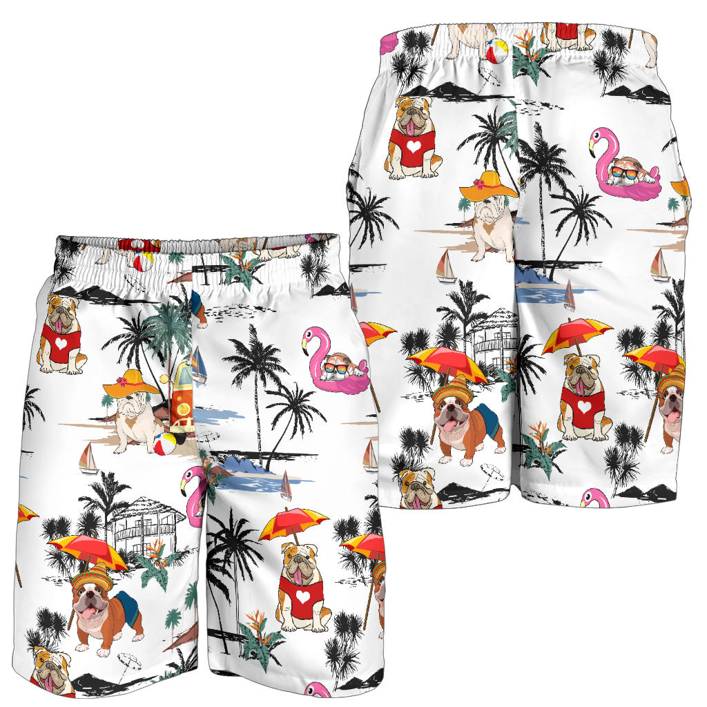 English Bulldog Summer Beach-SM