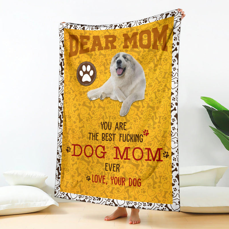 Great Pyreness-Dog Mom Ever Blanket