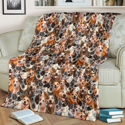 Australian Cattle Dog Full Face Blanket