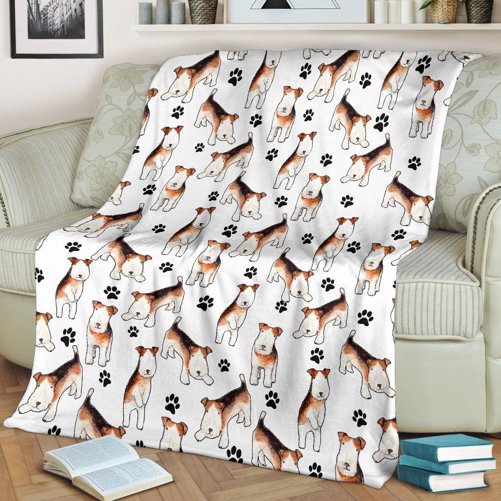 Wire Fox Terrier Paw Blanket