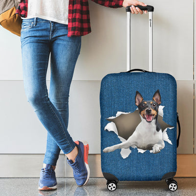 Fox Terrier Torn Paper Luggage Covers