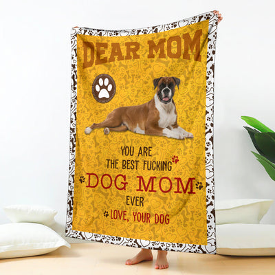 Boxer-Dog Mom Ever Blanket