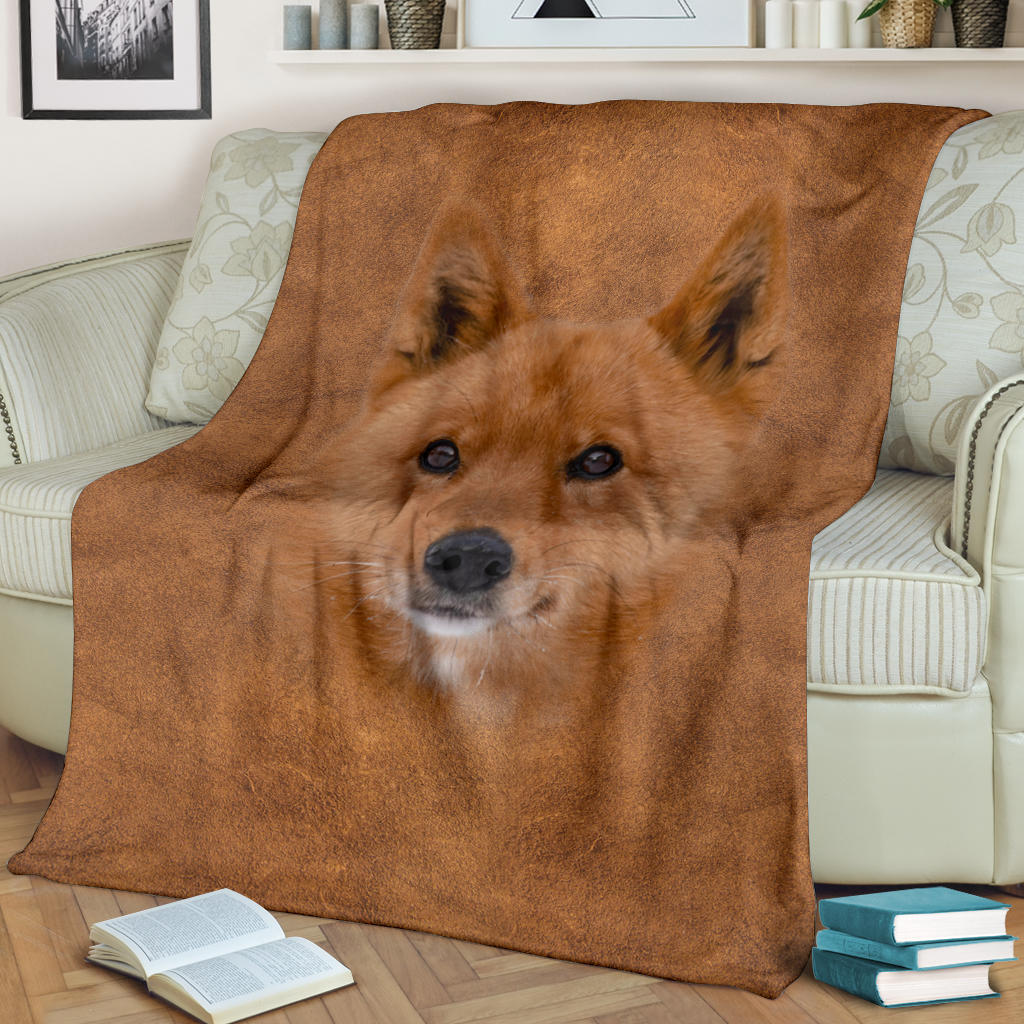 Finnish Spitz Face Hair Blanket