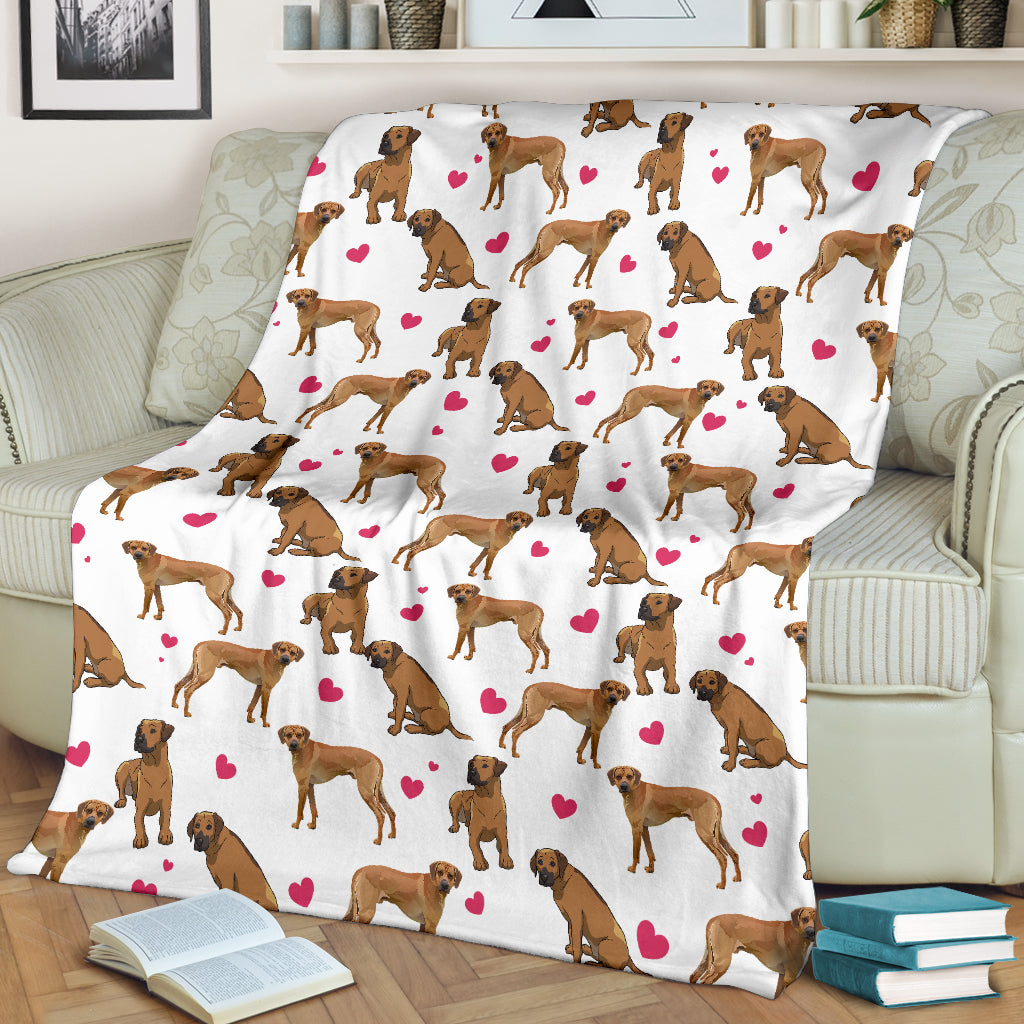 Rhodesian Ridgeback Heart Blanket