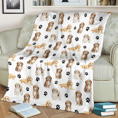 Cavachon Paw Blanket