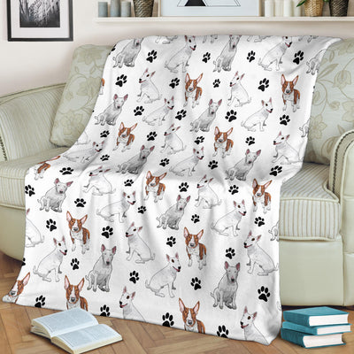 Bull Terrier Paw Blanket