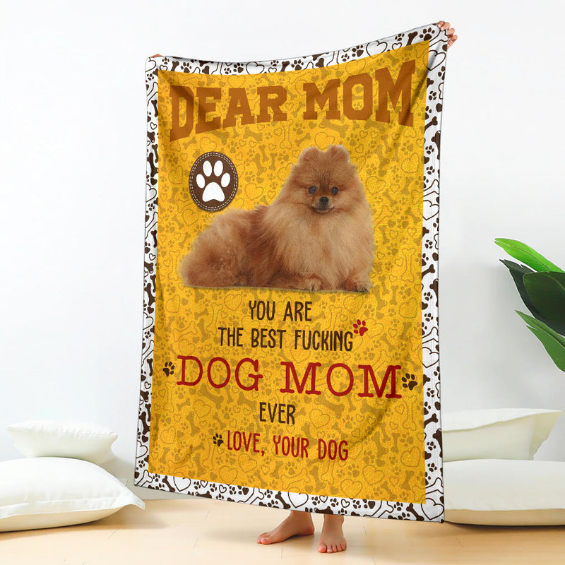 Pomeranian-Dog Mom Ever Blanket