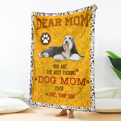 Bearded Collie-Dog Mom Ever Blanket