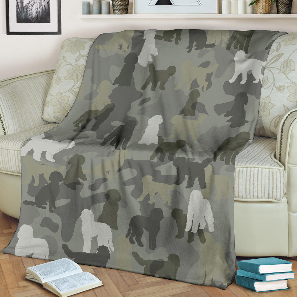 Labradoodle Camo Blanket