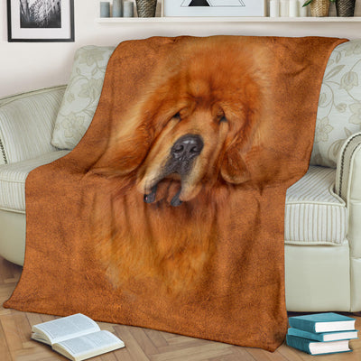 Tibetan Mastiff Face Hair Blanket