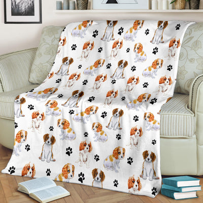 Cavalier King Charles Spaniel Paw Blanket