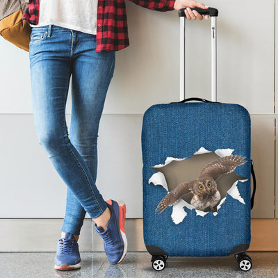 Owl Torn Paper Luggage Covers