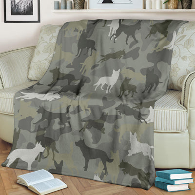 Australian Kelpie Camo Blanket