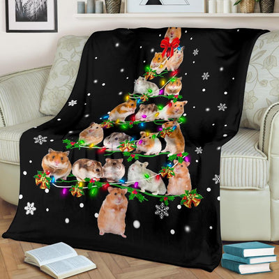 Hamster Christmas Tree Blanket