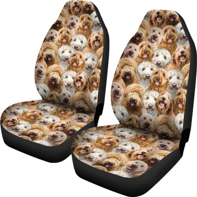 Goldendoodle Full Face Car Seat Covers