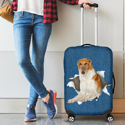 Borzoi Torn Paper Luggage Covers