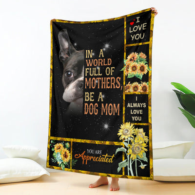 Boston Terrier-A Dog Mom Blanket
