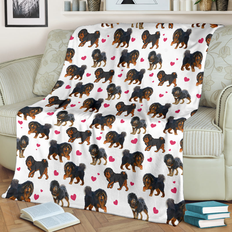 Tibetan Mastiff Heart Blanket