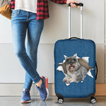 Standard Schnauzer Torn Paper Luggage Covers