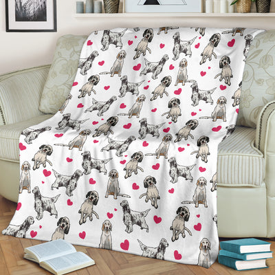 English Setter Heart Blanket