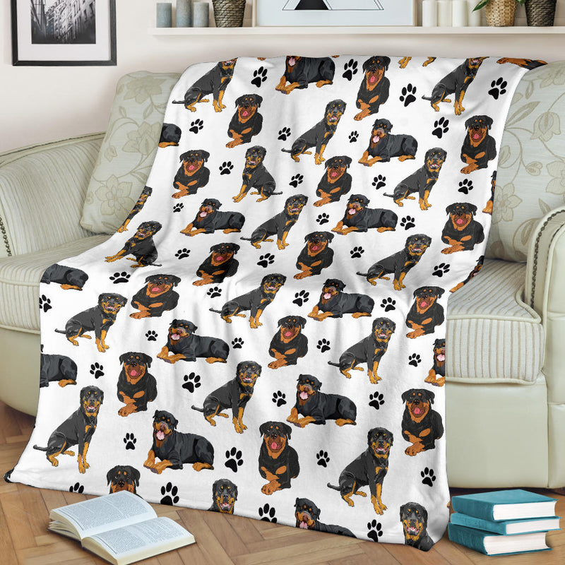 Rottweiler Paw Blanket
