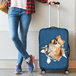 Pomeranian Torn Paper Luggage Covers