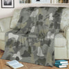 Bearded Collie Camo Blanket