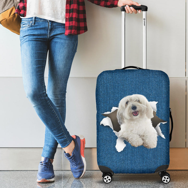 Coton de Tulear Torn Paper Luggage Covers