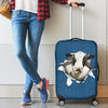 Cow Torn Paper Luggage Covers