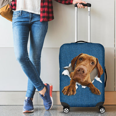Vizsla Torn Paper Luggage Covers