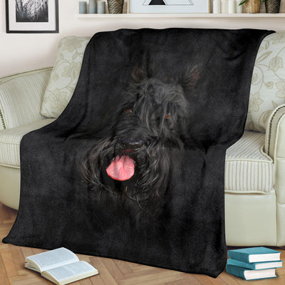 Scottish Terrier Face Hair Blanket