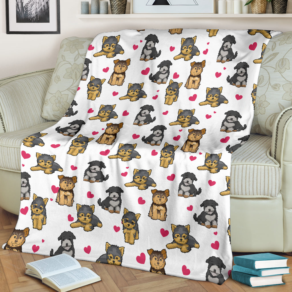 Morkie Heart Blanket