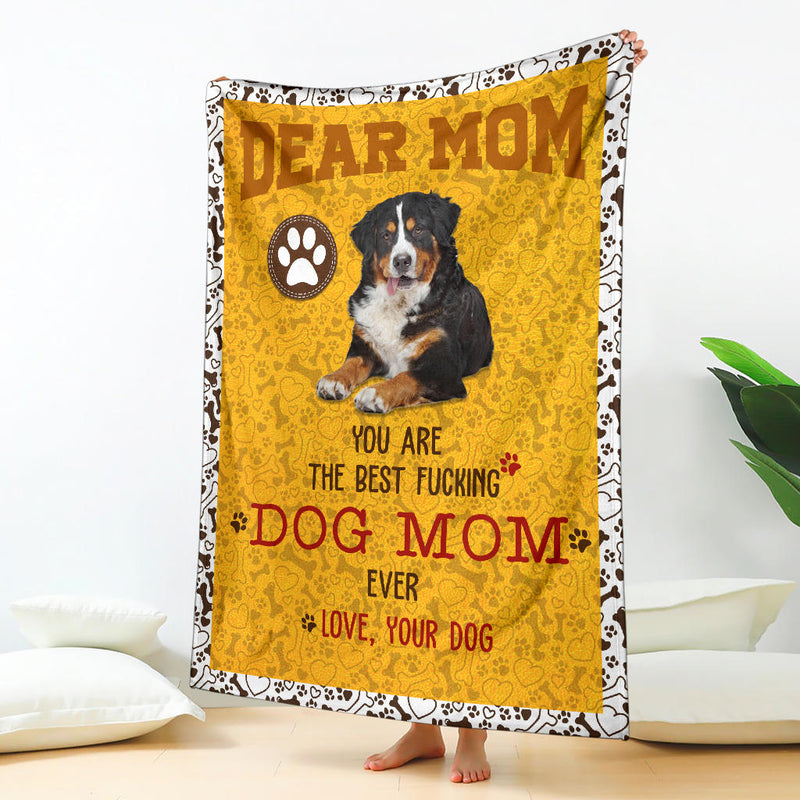 Bernese Mountain Dog-Dog Mom Ever Blanket