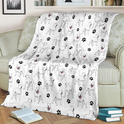Dogo Argentino Paw Blanket