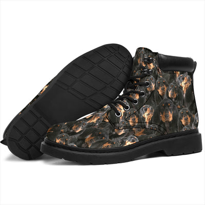 Black and Tan Coonhound Full Face All-Season Boots