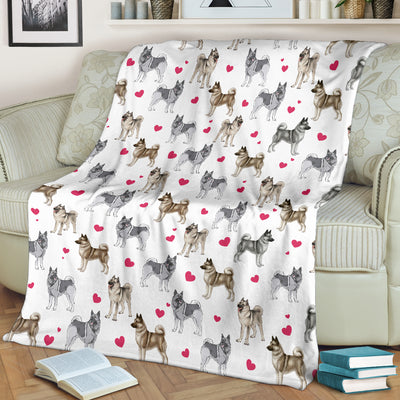 Norwegian Elkhound Heart Blanket