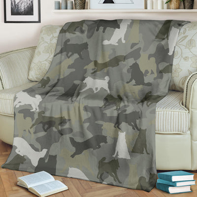 Alaskan Dog Camo Blanket