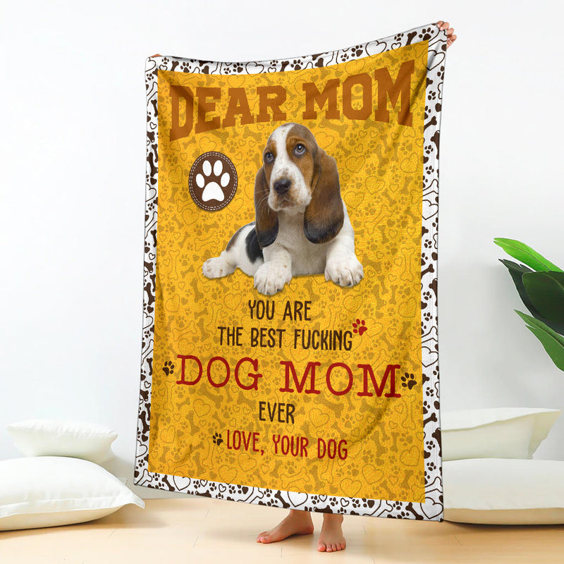 Basset Hound-Dog Mom Ever Blanket