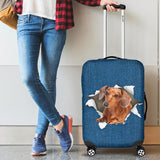 Dachshund Torn Paper Luggage Covers
