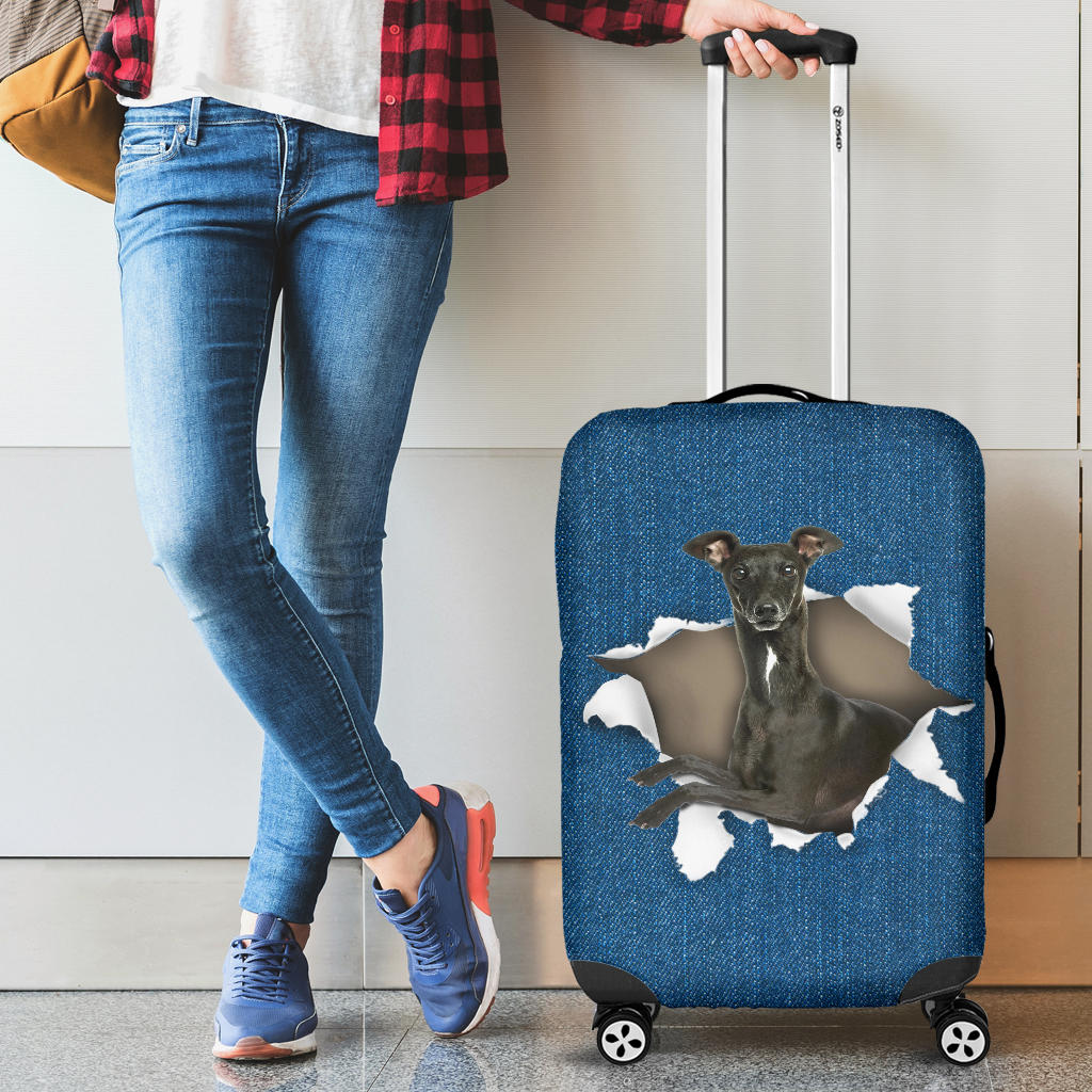 Greyhound Torn Paper Luggage Covers