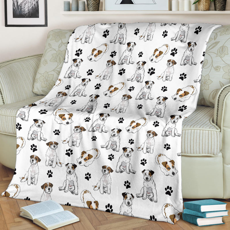 Parson Russell Terrier Paw Blanket