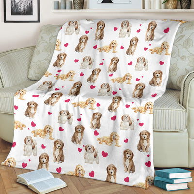 Cavachon Heart Blanket