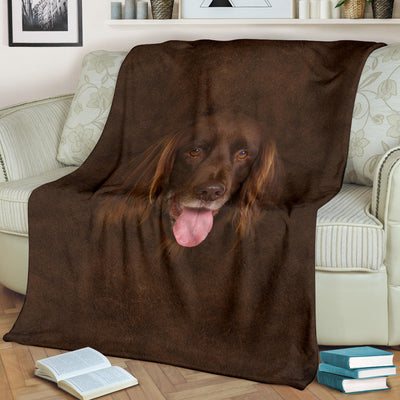 German Longhaired Pointer Face Hair Blanket