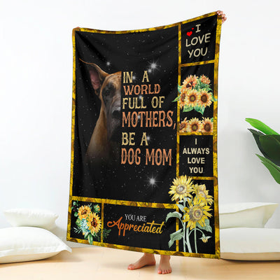 Great Dane-A Dog Mom Blanket