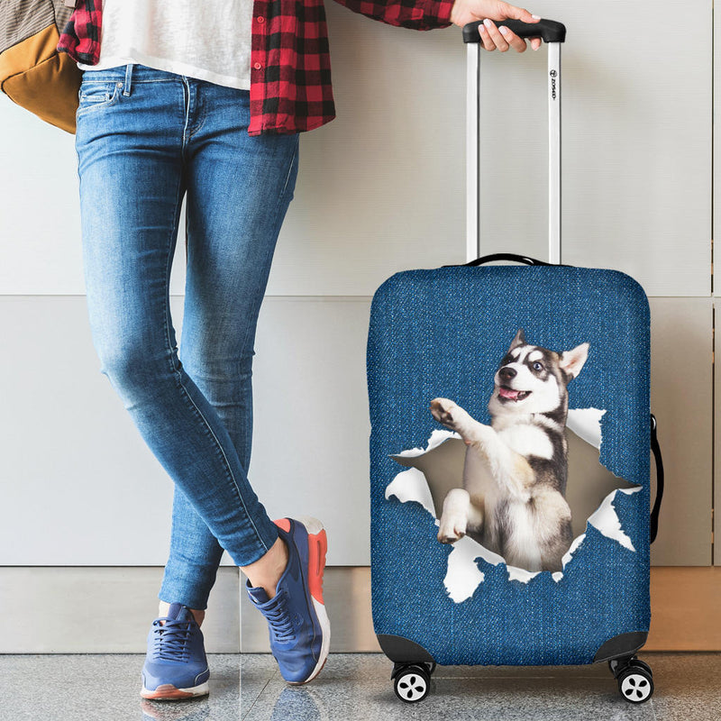 Husky Torn Paper Luggage Covers